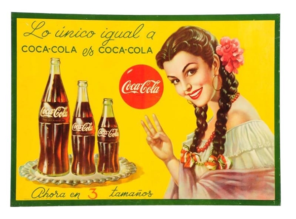 1950S MEXICAN COCA - COLA TIN SIGN.              