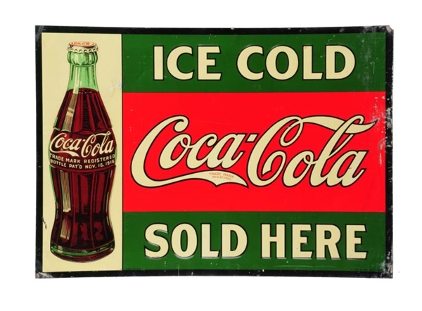 1926 ICE COLD - COCA COLA TIN SIGN.               