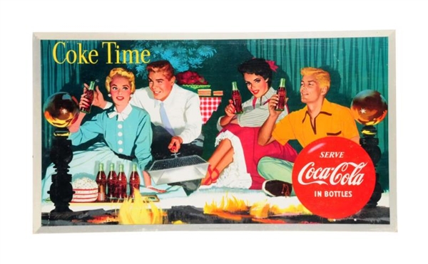1954 COKE TIME CARDBOARD POSTER.                  