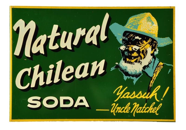 1940S - 50S NATURAL CHILEAN SODA TIN FLANGE.    