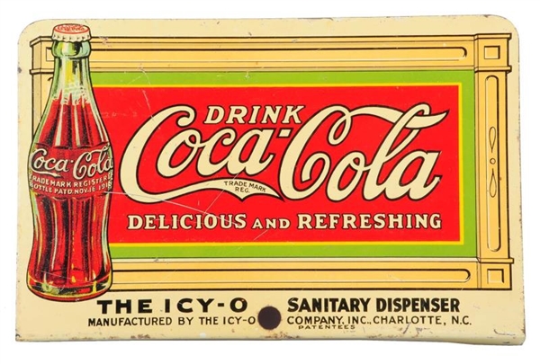 1920S COCA - COLA TWO SIDED TIN SIGN.            
