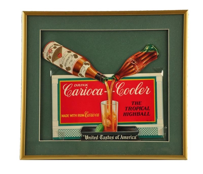 1930S CARIOCA - COOLER CARDBOARD CUTOUT.         