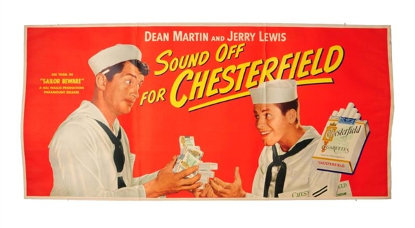 1950S CHESTERFIELD CIGARETTES LARGE PAPER POSTER.