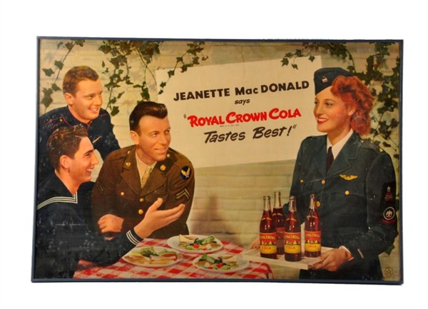 1940S RC COLA CARDBOARD POSTER.                  