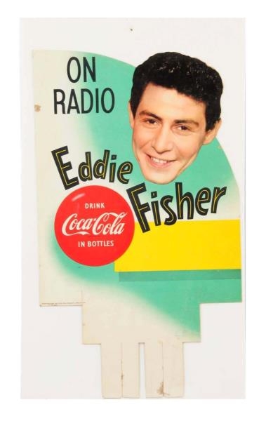 1954 EDDIE FISHER CARDBOARD INSERT SIGN.          