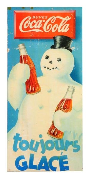 1930S COCA - COLA FRENCH - CANADIAN POSTER.      