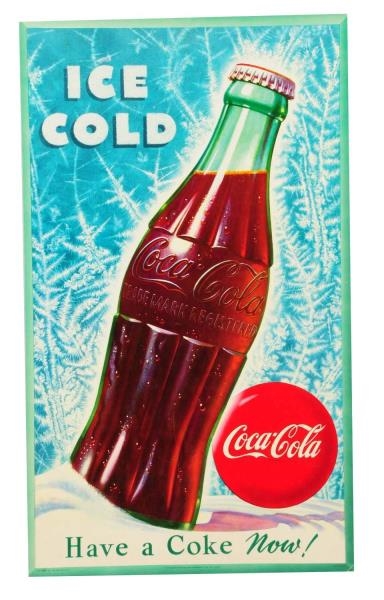 1951 TWO SIDED COCA - COLA CARDBOARD POSTER.      