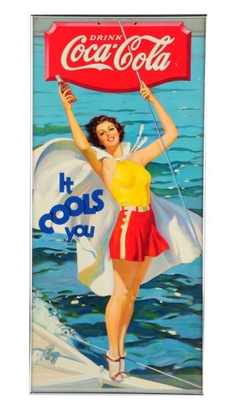 BEAUTIFUL AND STUNNING 1936 COCA - COLA POSTER.   