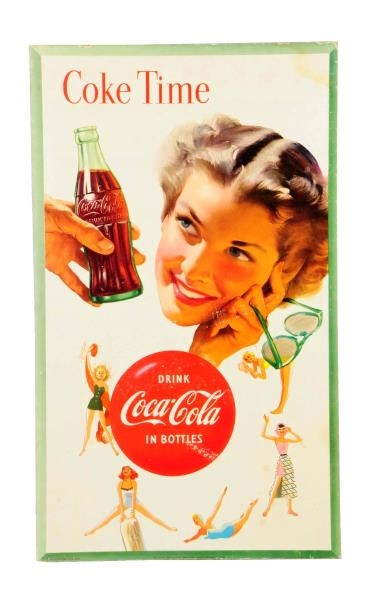 1955 TWO SIDED COCA - COLA POSTER.                