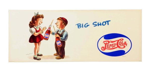 1940S - 1950S BIG SHOT TROLLEY SIGN.            