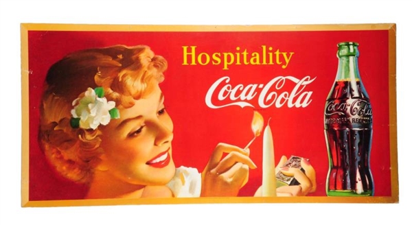 1950 COCA - COLA HOSPITALITY LARGE POSTER.        