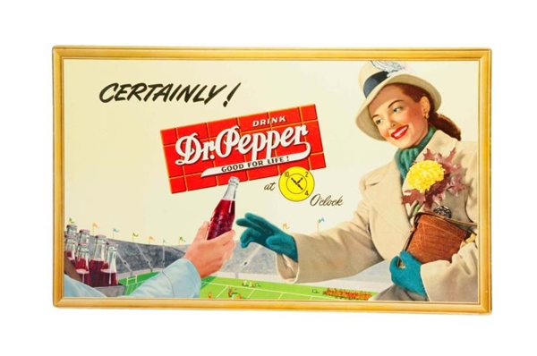 1940S DR. PEPPER FOOTBALL GAME POSTER.           