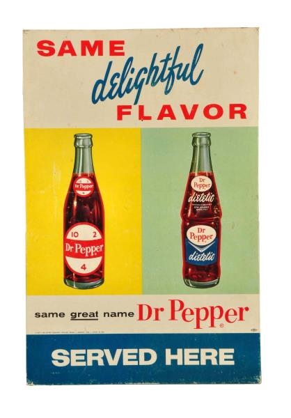 1963 DR. PEPPER CARDBOARD SIGN.                   