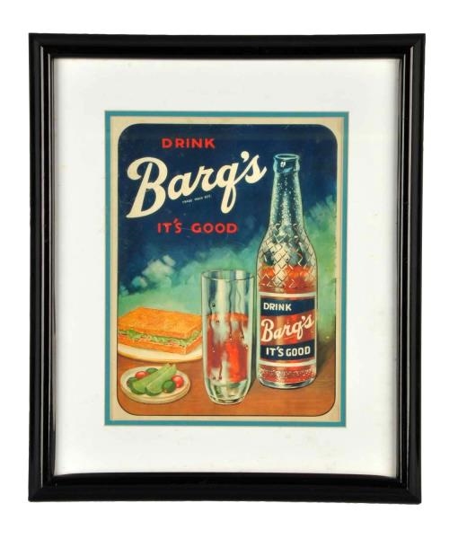 1950S BARQS CELLULOID SIGN.                     