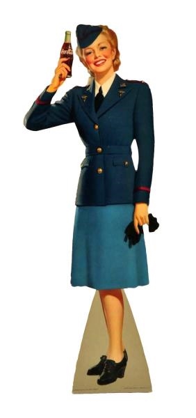 1943 COCA - COLA CARDBOARD CUTOUT SERVICE GIRL.   