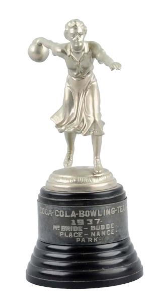 1937 COCA - COLA BOWLING TROPHY.                  