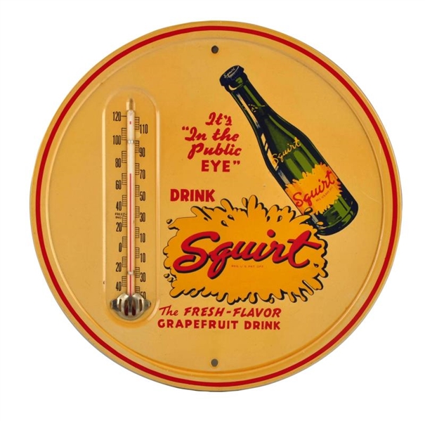 1930S - 40S SQUIRT TIN THERMOMETER.             