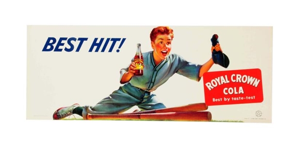 1940S RC COLA CARDBOARD POSTER.                  