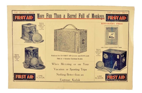 1920S FIRST AID PROMOTIONAL POSTER.              