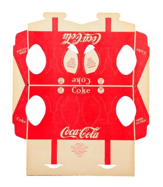 LOT OF 5: 1940S COCA - COLA 12 BOTTLE CARRIERS.  