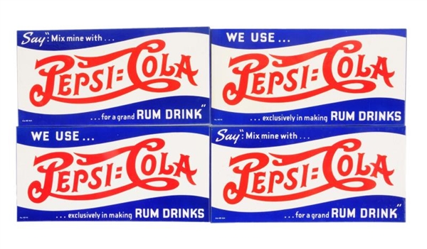 TWO SETS OF PEPSI COLA CARDBOARD EASEL SIGNS.     