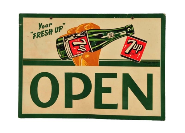 1952 7 - UP CARDBOARD SIGN.                       