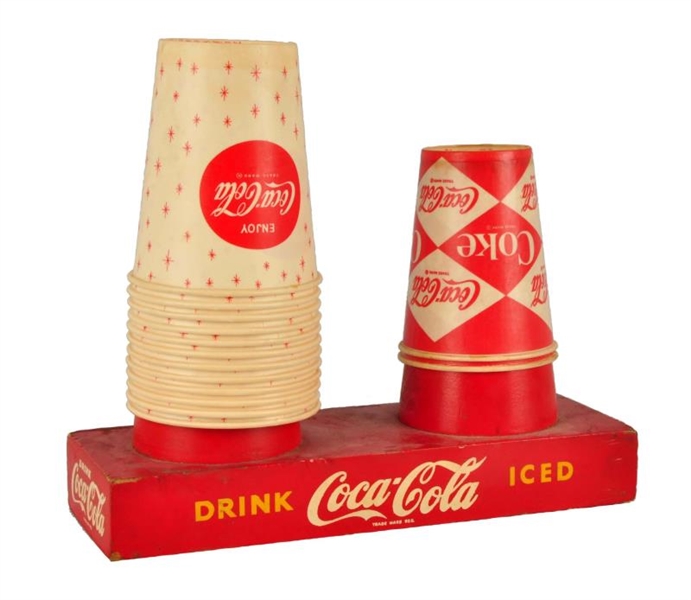 1950S COCA - COLA CUP STAND.                     