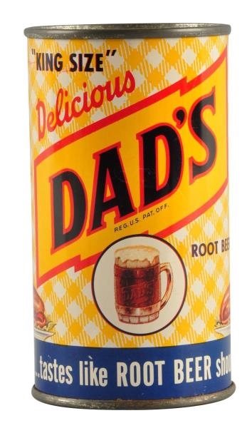 1950S DADS ROOT BEER TIN CAN.                   