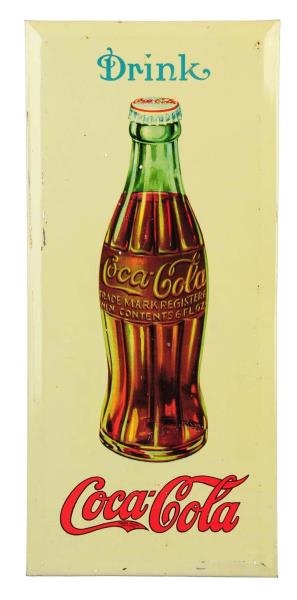 1915 - 1920S COCA - COLA TIN SIGN.               