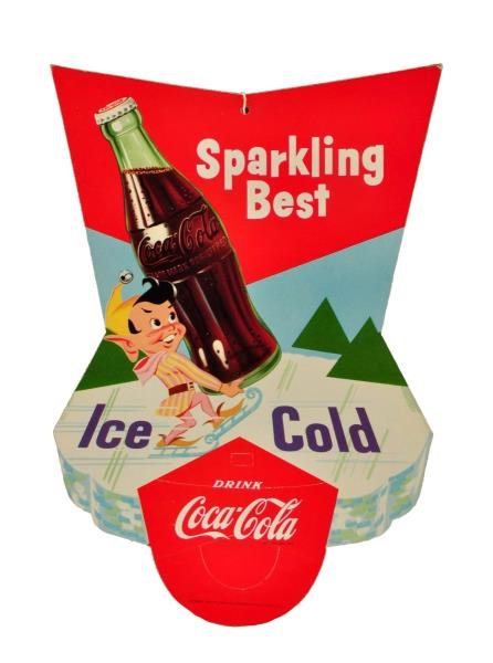 1956 COCA - COLA TWO SIDED HANGER.                
