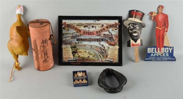 LOT OF 7:  EARLY ADVERTISING PIECES.              