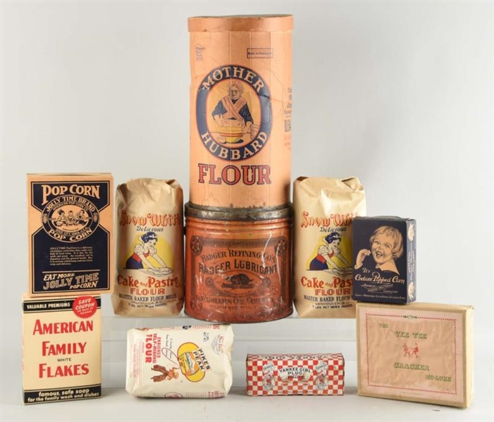 LOT OF 10: EARLY ASSORTED GENERAL STORE ITEMS.    