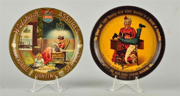 LOT OF 2: EARLY ADVERTISING TIP TRAYS.            