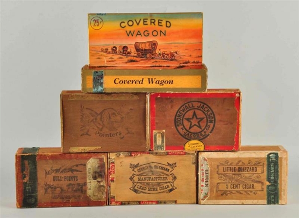 LOT OF 6: CIGAR BOXES.                            