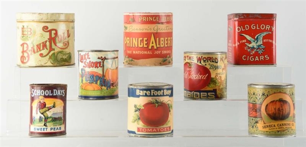 LOT OF 8: COFFEE & OTHER TINS.                    