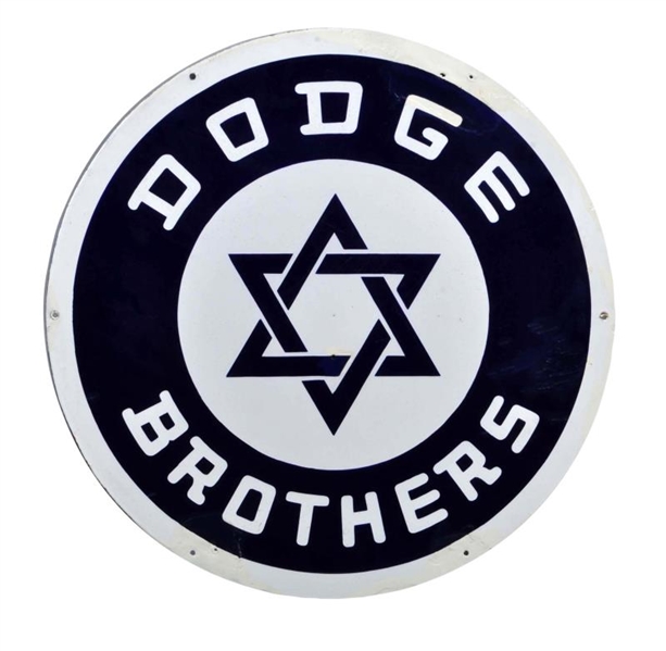 EARLY DODGE BROTHERS PORCELAIN SIGN.              