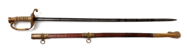U.S. 1852 NAVAL OFFICERS SWORD.                   