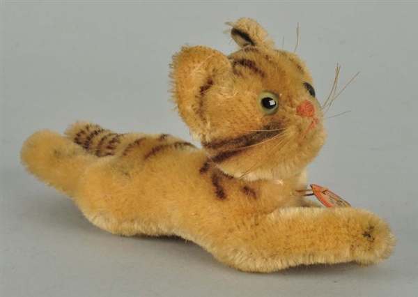 MOST UNUSUAL UNCATALOGED LYING STEIFF CAT WITH IDS