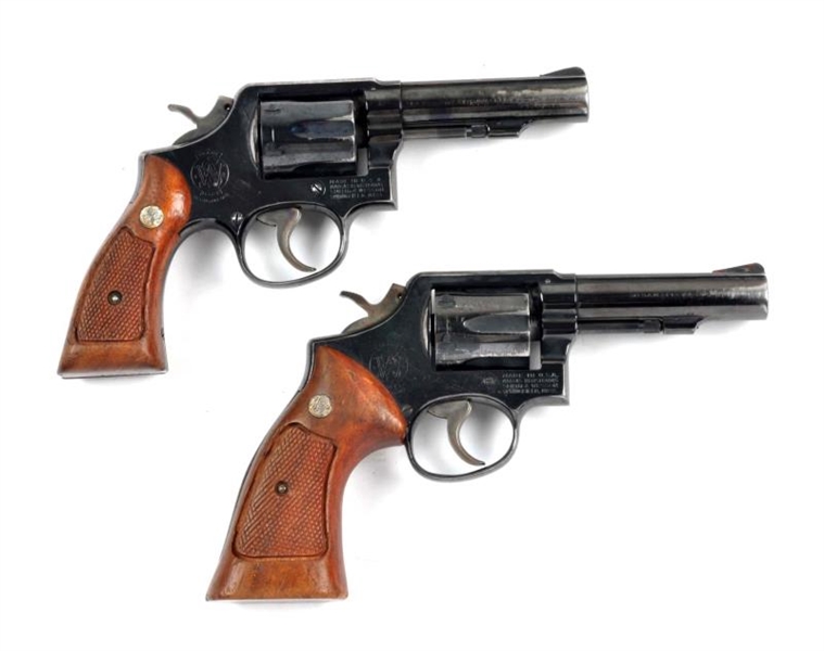 (M) PAIR OF S&W MODEL 10-6 DOUBLE ACTION REVOLVERS