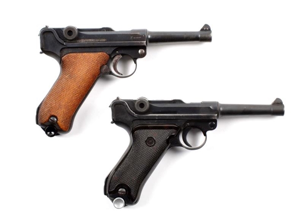 (C) PAIR OF MIS-MATCHED GERMAN LUGER PISTOLS.     