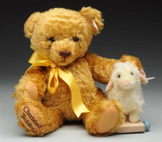 STEIFF "CHELSEA" BEAR & LAMB TOY WITH IDS.        