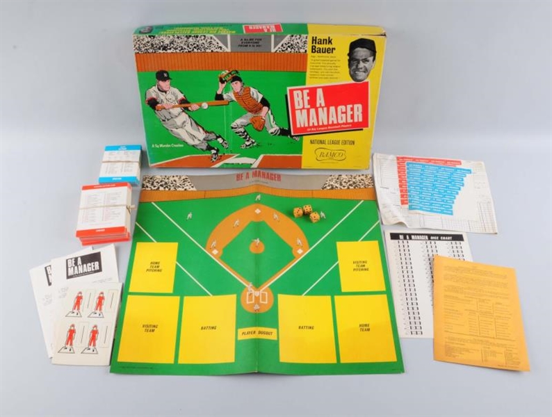 HANK BAUER "BE A MANAGER" BOARD GAME.             