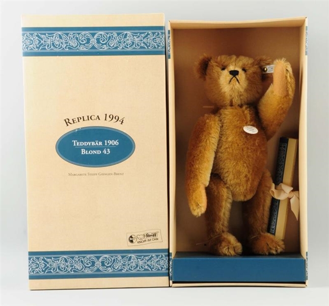 STEIFF REPLICA 1994 TEDDY BEAR.                   