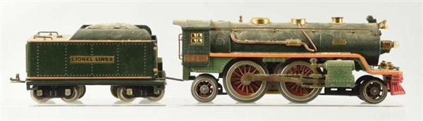 LOT OF 2: LIONEL 390E LOCOMOTIVE AND TENDER.      