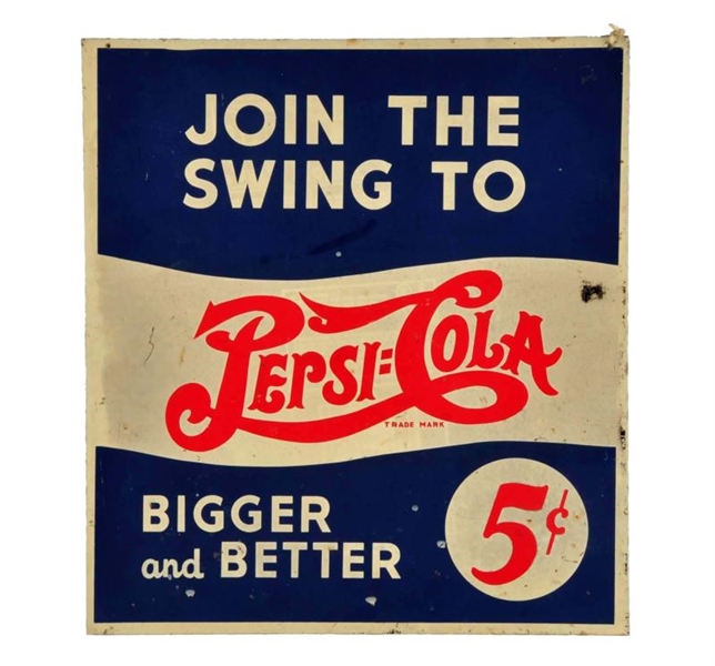 EARLY 1940S PEPSI - COLA STRINGHOLDER PANEL.     