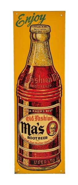 MAS ROOT BEER EMBOSSED TIN SIGN.                 