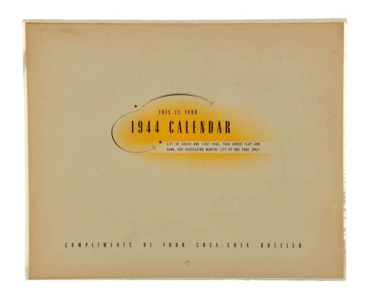 1944 COCA - COLA CALENDAR.                        