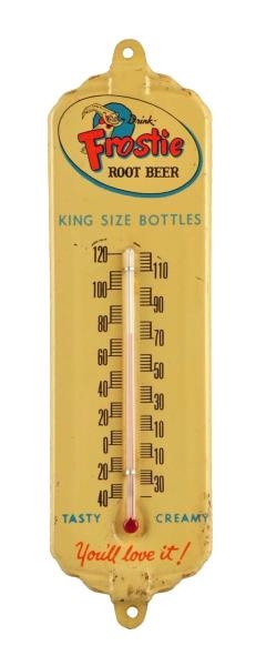 FROSTY ROOT BEER TIN THERMOMETER.                 