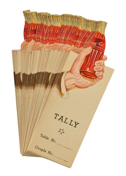 LOT OF 50+: 1940S COCA - COLA TALLY CARDS.       