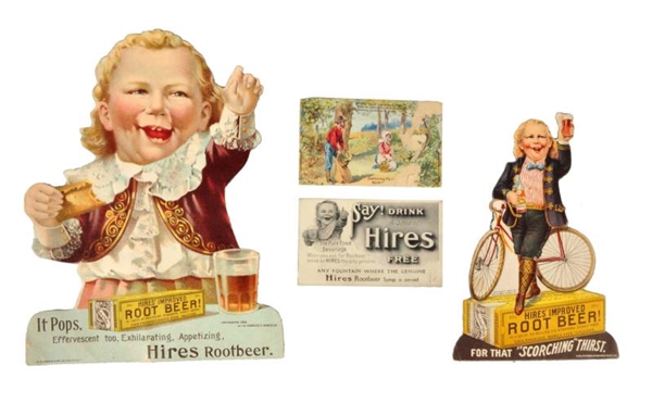 LOT OF 4: EARLY HIRES ROOT BEER PAPER ITEMS.      